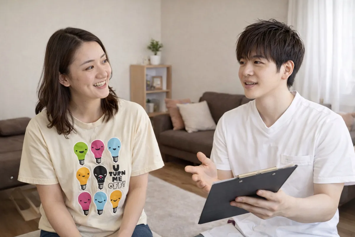 整体後に笑顔を見せる患者様との写真4